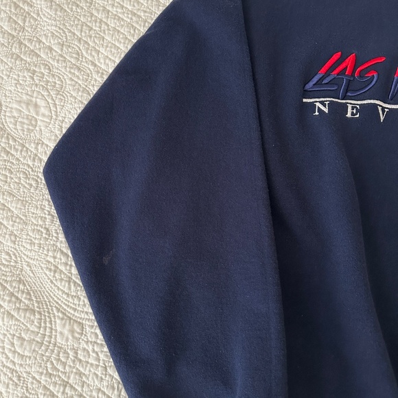 Vintage Las Vegas Nevada Embroidered Crewneck Sweatshirt Pullover Jerzeez - Picture 4 of 9